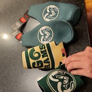 Colorado State CSU koozie set of 4.  2 can and 2 bottle